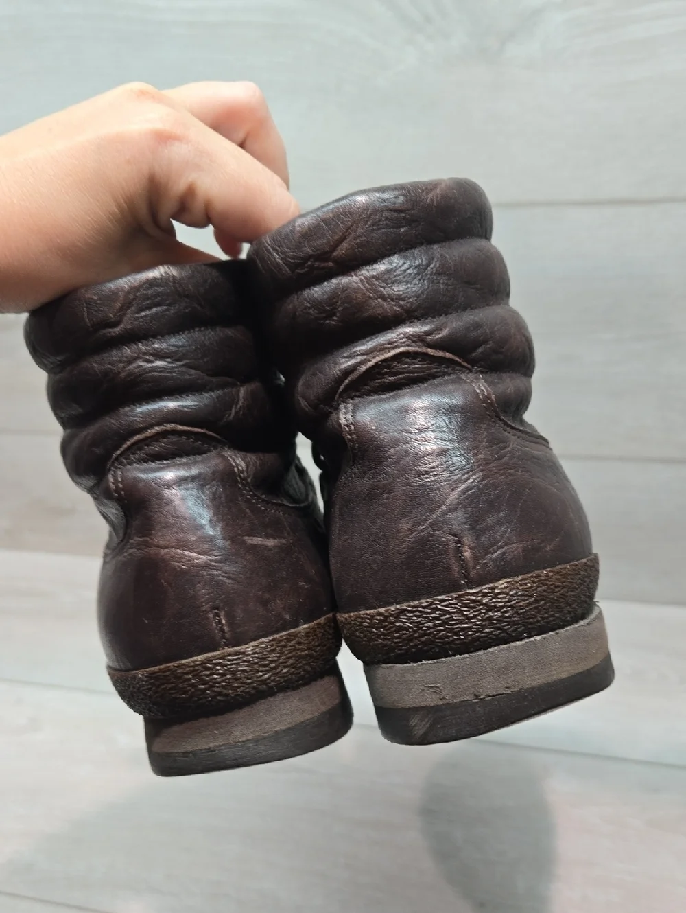 Vintage Finn Comfort Mens Leather High Top Boots Ankle Sneakers Sz UK6 US6-6.5